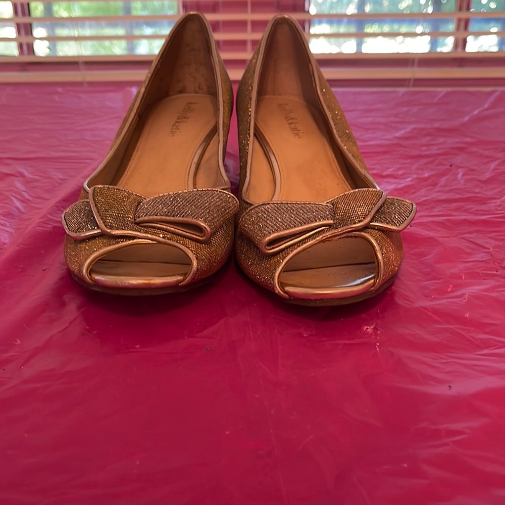 Kelly&Katie Silver Sparkle Cork Shoes